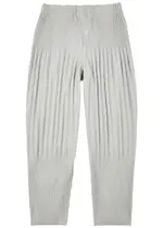Homme Plissé Issey Miyake Pleated Cropped Trousers - Light Grey - 3 3