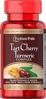 Puritans Pride Cherry Turmeric Complex With Bioperine, 60 Count