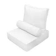 AD106 Small Pipe Trim Outdoor Deep Seat Back Rest Bolster Insert Slip Cover Set