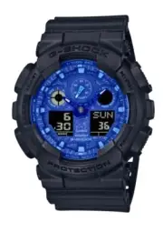 Casio G-Shock G-Shock GA-100BP-1A Series Blue Paisley Watch