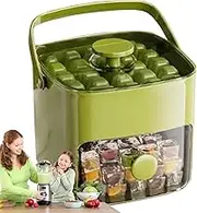 Ice Tray with Lid, Ice Tray with Storage Bin, Easy Release Ice Tray for Cocktail Whiskey, Chilling Cube Maker Bin with Lid, Lightweight Non Stick Ice Making Tool for Gathering Camping Party Picnic