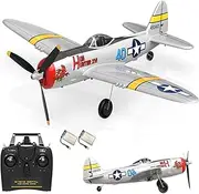Remote Controlled Aircraft P47 Vintage Remote Controlled Fighter Glider 6-axis Gyroscope one Key roll Entry-Level Professional Remote Control Model 14+(Dual Battery)