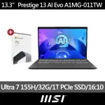 OFFICE 2021★【MSI】PRESTIGE 13 AI EVO A1MG-011TW(ULTRA 7 155H/32G/1T SSD/WIN11PRO)