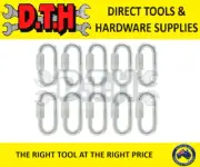 10 PIECE 10MM X 90MM CHAIN QUICK LINKS ZINC PLATED