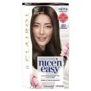Clairol Nice 'n Easy Hair Color, Natural Medium Cool Brown (117D), 2 pk