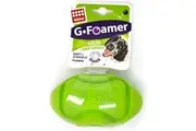 Gigwi G-Foamer Rugby Ball Solid Foam Rubber Interactive Dog Toy Green