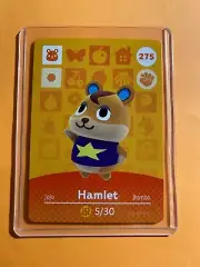 HAMLET 275 Animal Crossing Amiibo Card UNSCANNED MINT NEW Series 3 JOCK HAMSTER
