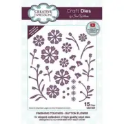 Sue Wilson Button Flower Finishing Touches Die 15pc