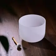 "[US Direct]432Hz CVNC 8"" A/B/C/D/F/G Note Frosted Crystal Singing Bowl Sound Healing Yoga"