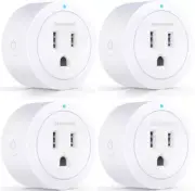 Amysen Smart Plug, Home WiFi Outlet Works with Alexa, Echo, white