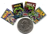 4 Miniature 'INCREDIBLE HULK' Comics - Dollhouse 1:12 Scale OPENING PAGES