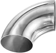 uxcell OD 3.5 Inch 90 Degree Mandrel Bend Elbow, Thicken 1.5 mm 304 Stainless Steel Exhaust Elbow Pipe for Car Modified Exhaust System, Stair Handrail Bend, Height 140 mm