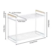 2 tire Kitchen Spice Jars & Rack Seasoning Bottle Storage Stand Shower Organizer