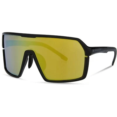 Madison Crypto Sunglasses in Black with 3 Pack of Lenses - Bronze, Amber, Clear