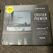 NEW Crosley Cruiser Premier Vinyl Record Player Speakers & Wireless Bluetooth