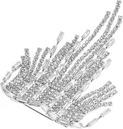 HAWILLOSCH Heart Shaped Rhinestone Brooch with Decorative Tassel Elegant Bridal Corsage for Weddings Parties Special Occasions Eye Catching Accessory for Jackets Bags Hats
