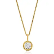 Zamel's 9ct Yellow Gold Round Brilliant Cut with 0.1 CT of Diamond Pendant