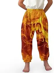 [TENMET] Little Girls Yoga Trousers Bohemian Beach Pants Baggy Harem Activewear for Girls Age 3-10