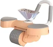 2023 New Automatic Rebound Ab Abdominal Exercise Roller Wheel, with Elbow Support and Timer, Abs Roller Wheel Core Exercise Equipment, for Men Women,B