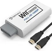 Wii to HDMI Converter for Full HD Device, Wii HDMI Adapter with 3,5mm Audio Jack&HDMI Output Compatible with Nintendo Wii,Wii U,HDTV,Monitor-Supports All Wii Display Modes 480P,NTSC 480I