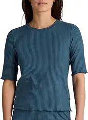[CALIDA] Favourites Women's T-Shirt, Elastic Cotton Ribbed Quality, Figure-Hugging Cut, Versatile Basic Shirt