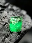 1.50 Ct Natural Tsavorite Rough, Rainbow Fire Green Garnet Crystal For Pendant.