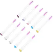KAILIKETIY 10Pcs Eyelash Applicator Brushes with Tube Handle Mascara Wands for Eyelash Extensions Portable and Lightweight Eyebrow Brush for Travel and Daily Makeup Use