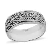 GORGEOUS!! Bali Legacy Sterling Silver Braided Ring 3.60 Grams Size 10.0