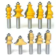 10 pc 1/2" Shank Architectural Specialty Molding Router Bit set sct-888