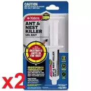 2x Yates 10g Home Pest Ant & Nest Killer Gel Bait Indoor and outdoor use