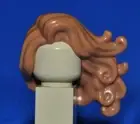 LEGO PARTS - 1X MEDIUM NOUGAT WIG/LONG WAVY/MINIFIGURE HAIR PIECE/FEMALE J2
