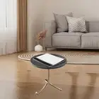 Side Table End Table Round Iron Plating Legs Modern NightStand Drink Table