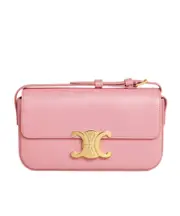 SHOULDER BAG CLAUDE in shiny calfskin One size Pink