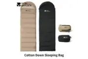 MOBI GARDEN 10 ~15 Down Cotton Sleeping Bag Outdoor Camping Adult Warm Sleeping Bag Winter Thickened Anti-Cold 2Persons Spliced - Black