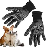 Dog Cleaning Gloves,Ergonomic Rubber And Mesh Dog Brush Glove - Efficient Pet Accessories, Cat Bathing Supplies For Daily Use, Tail And Face