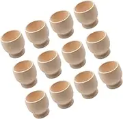 SECFOU 12pcs Wooden Egg Tray Egg Cup Wooden Egg Storage Easter Egg Holder Easter Egg Stand Easter Eggs Party Cups Easter Egg Display Stand Egg Stands for Display Egg Holder Decoration