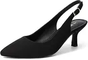 [DREAM PAIRS] Women's Kitten Heels Slingback Closed Pointed Toe Low Pumps Shoes Women Party Wedding Sexy Casual Dress Shoes