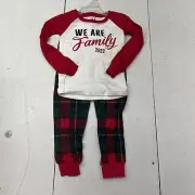 Children’s Place Plaid 2 Piece Christmas “22 PJ Set Unisex Kids Size 9-12M NEW