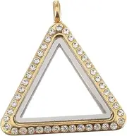 ULDIGI Photo Box Pendant Locket Openable Triangle Design Accessory for DIY Jewelry Creations