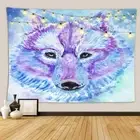 Purple Fur Animal 3D Wall Hang Cloth Tapestry Fabric Decorations Decor