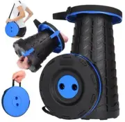 Upgraded Collapsible Stool for Adults,Portable Retractable Folding Blue