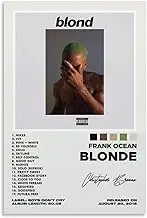 Meiluocan Frank Poster Ocean Blond Music Album Signature Poster Canvas Painting Wall Art Picture Home Decor Print For Bedroom Living Room Dorm Study Bar Office 12x18inch(30x45cm)