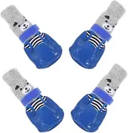 BELLIFFY 4pcs Pet Footwear Dog Sock Dog Paw Protectors Pet Socks Puppy Accessories Dog Supply Cotton Socks Puppy Supplies Paw Protectors for Small Dogs Socks for Dog Adorable Paw Protectors
