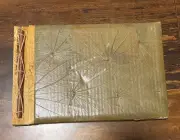 Vintage Hand Made Paper Naturalist Small Scrapbook Empty Autograph Size