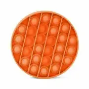 Bubble Pop Up, Push Button Fidget Sensory ~ Orange Round, Calming, UK SELLER