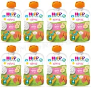 8 HIPP Organic Peach Banana Mango with Yogurt Puree from 6 Months 100g 3.5oz