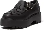 [Timberland] Women's Stone Street Buckle Shoe, Black Full Grain, 6