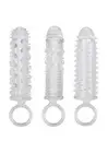 Set 3 penis sheath to enlarge lengthen penis extension kit with ring