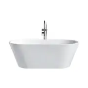 1300-1700*750*590mm Unicasa AR Gloss White Oval Acrylic Freestanding Bathtub