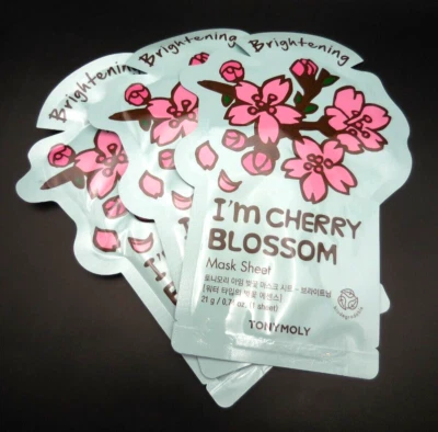 Tony Moly I'm Cherry Blossom Brightening Mask Sheet BUNDLE OF 3 SEALED EXP. 6/27